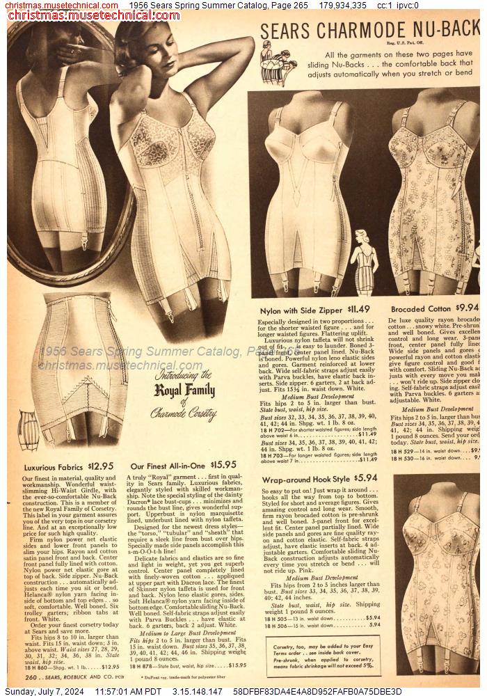 1956 Sears Spring Summer Catalog, Page 265