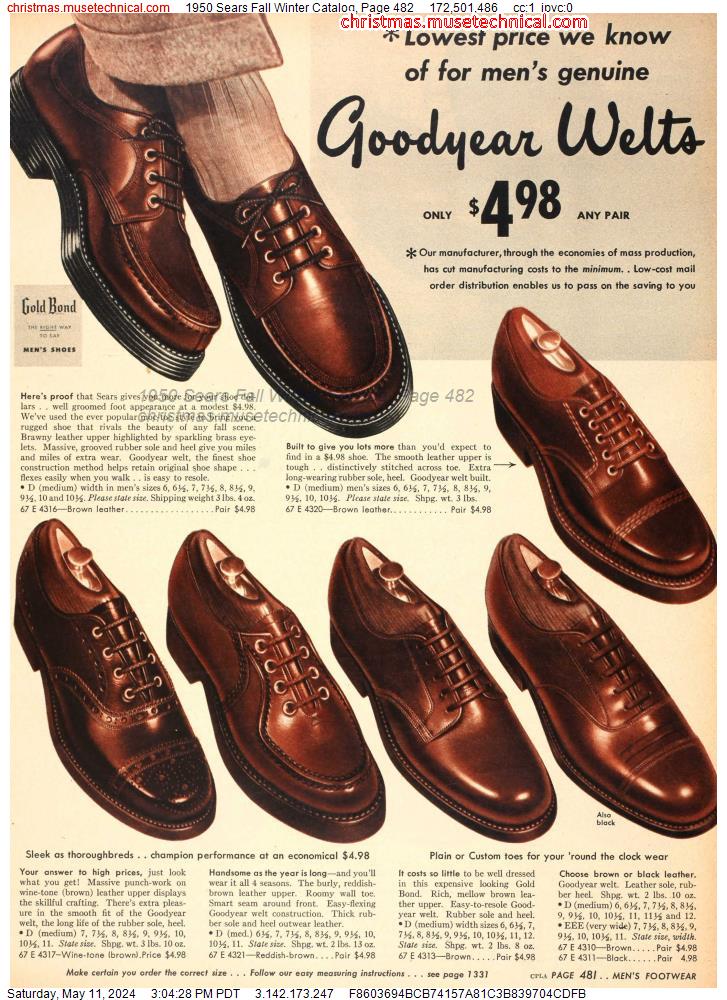 1950 Sears Fall Winter Catalog, Page 482