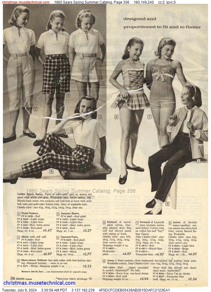 1960 Sears Spring Summer Catalog, Page 356