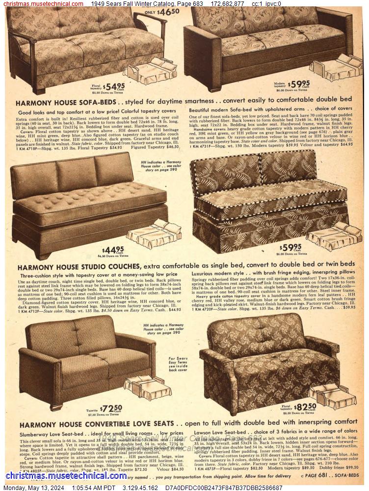 1949 Sears Fall Winter Catalog, Page 683