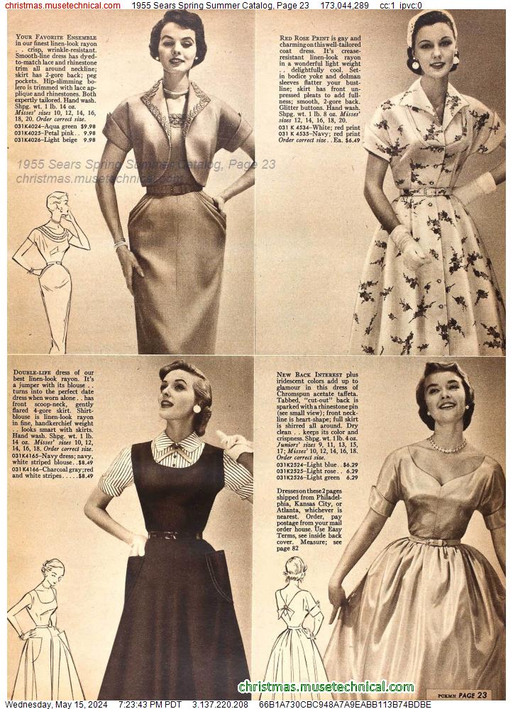 1955 Sears Spring Summer Catalog, Page 23