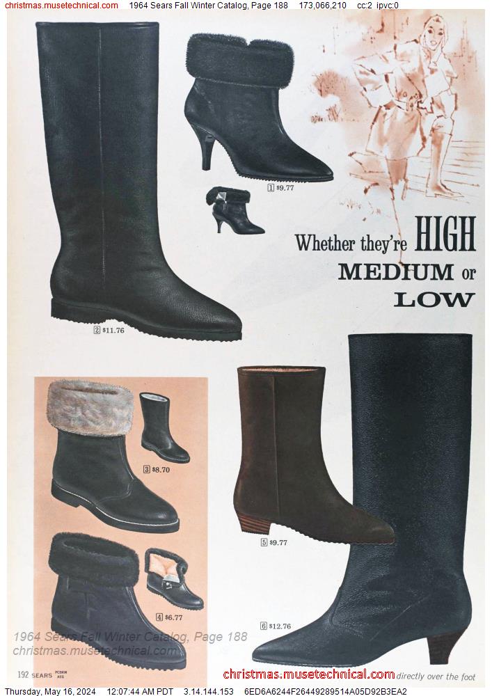 1964 Sears Fall Winter Catalog, Page 188