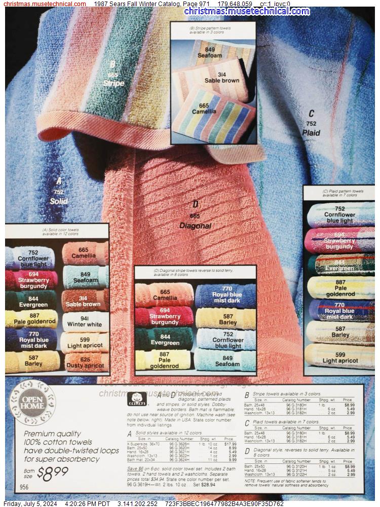 1987 Sears Fall Winter Catalog, Page 971