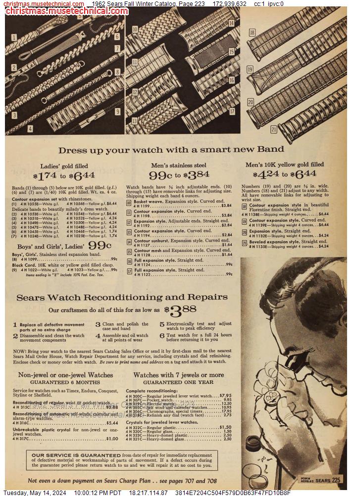 1962 Sears Fall Winter Catalog, Page 223