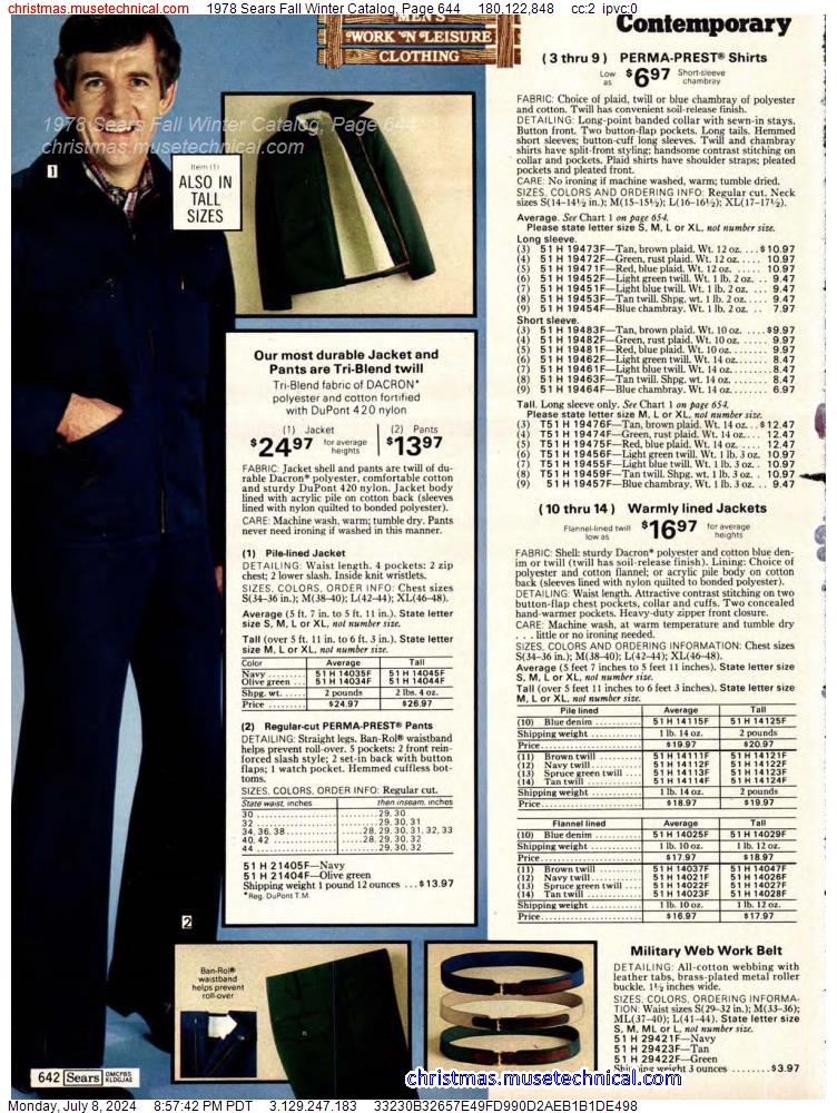 1978 Sears Fall Winter Catalog, Page 644
