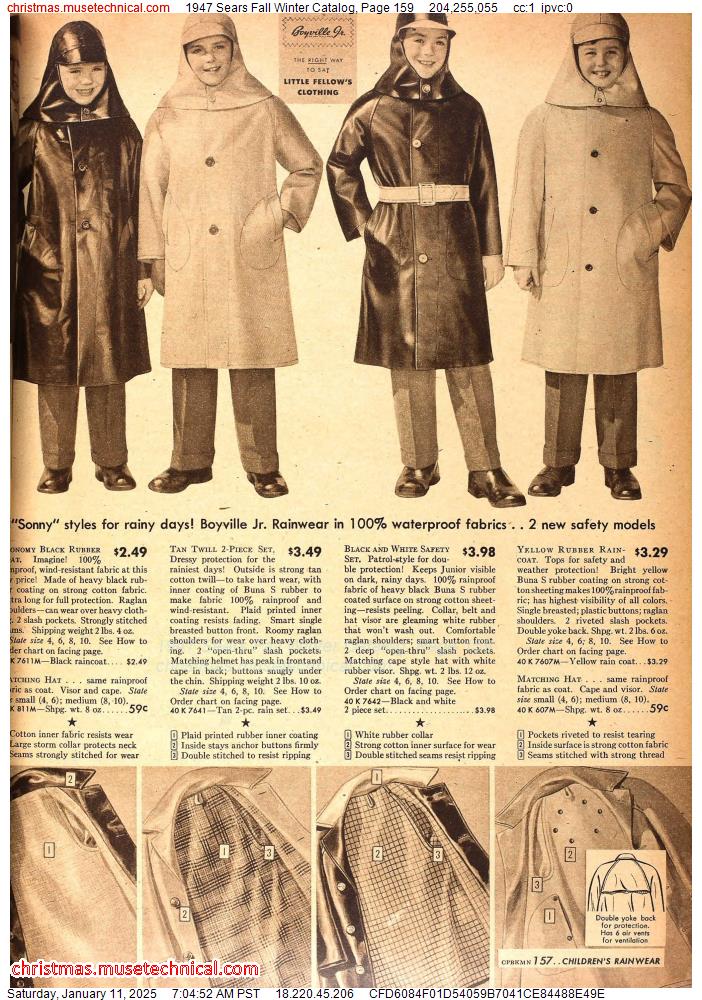 1947 Sears Fall Winter Catalog, Page 159