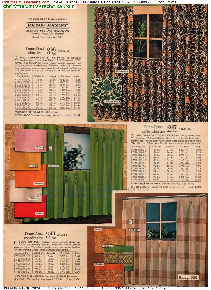 1969 JCPenney Fall Winter Catalog, Page 1059