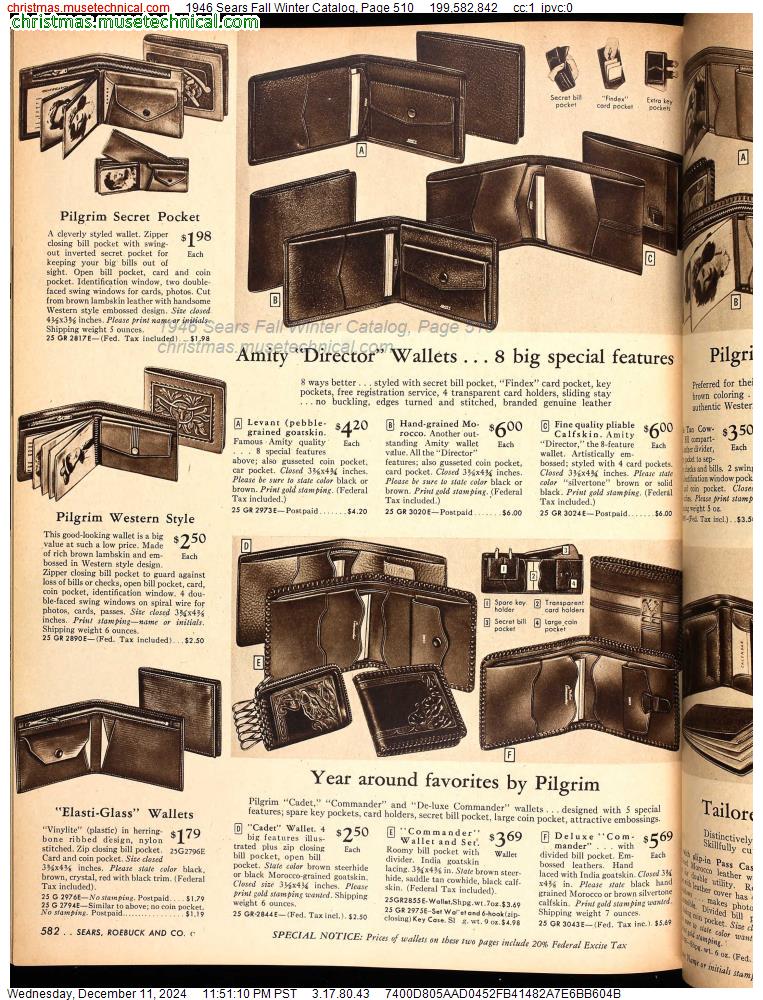 1946 Sears Fall Winter Catalog, Page 510