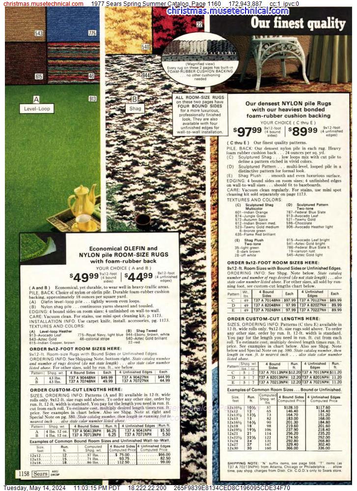 1977 Sears Spring Summer Catalog, Page 1160
