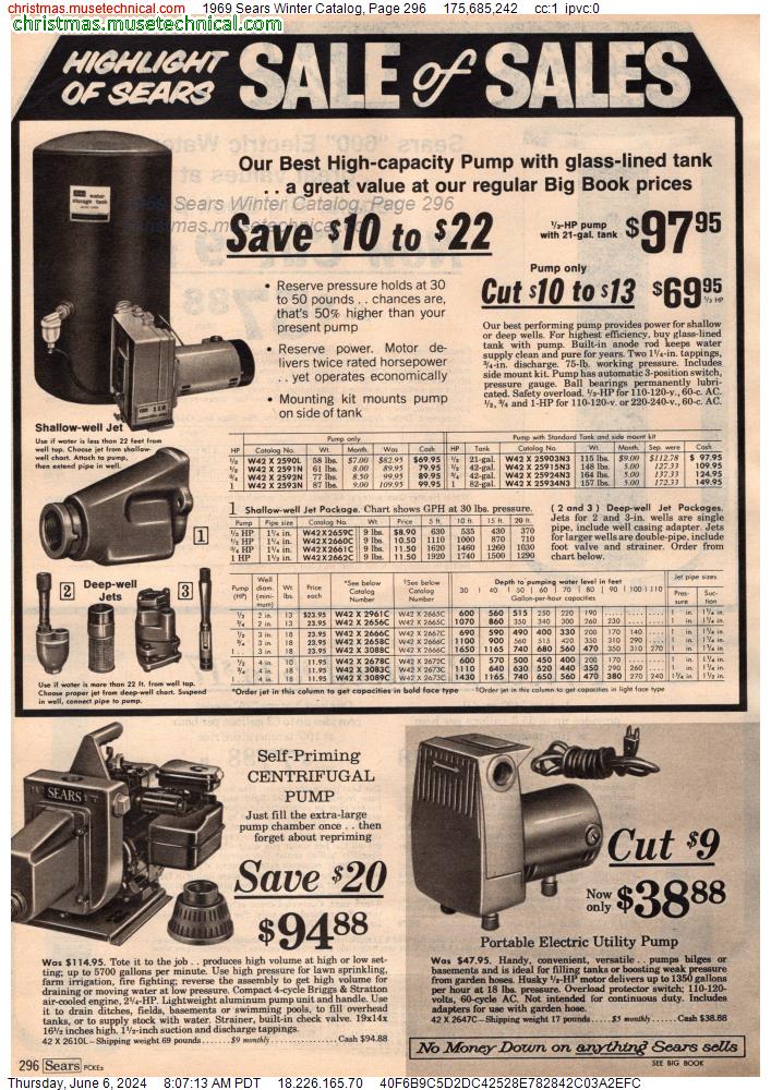 1969 Sears Winter Catalog, Page 296