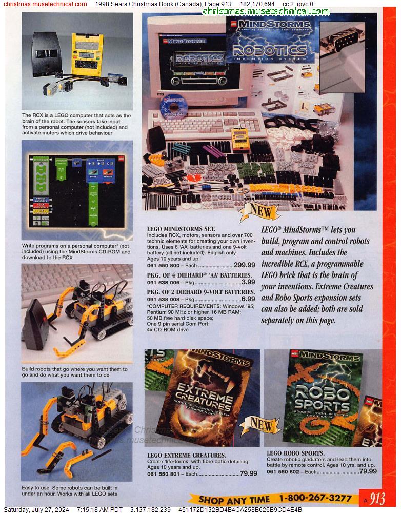 1998 Sears Christmas Book (Canada), Page 913