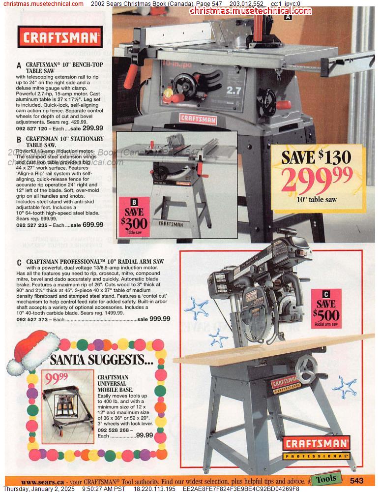 2002 Sears Christmas Book (Canada), Page 547