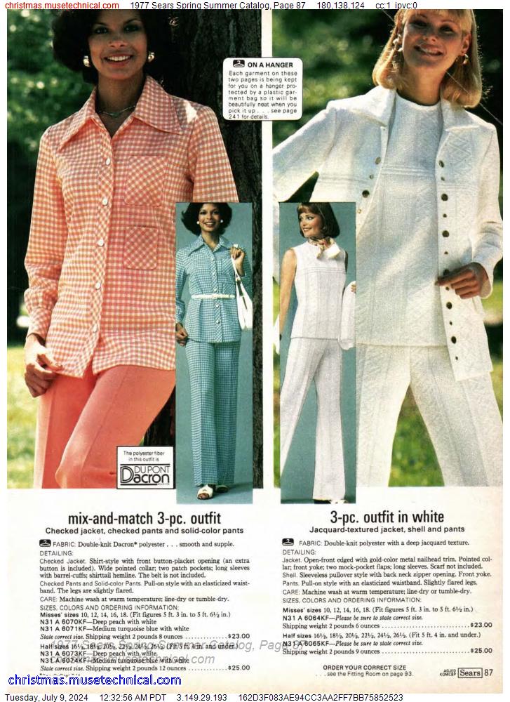 1977 Sears Spring Summer Catalog, Page 87