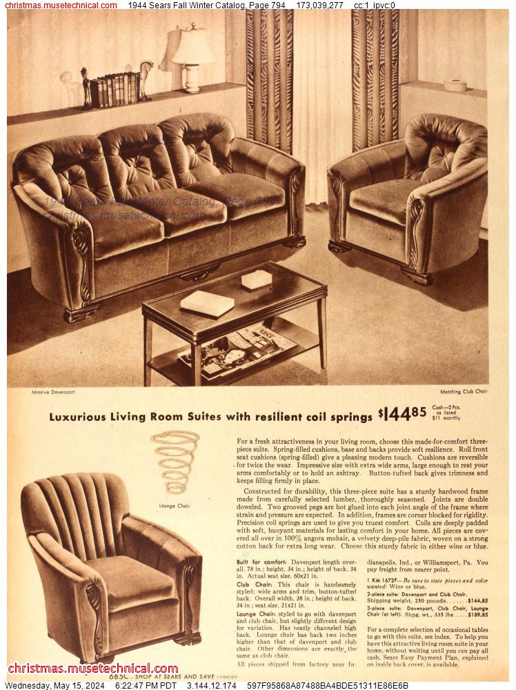 1944 Sears Fall Winter Catalog, Page 794