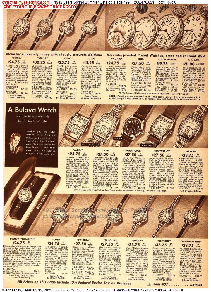 1942 Sears Spring Summer Catalog, Page 499