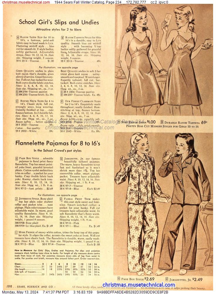 1944 Sears Fall Winter Catalog, Page 234