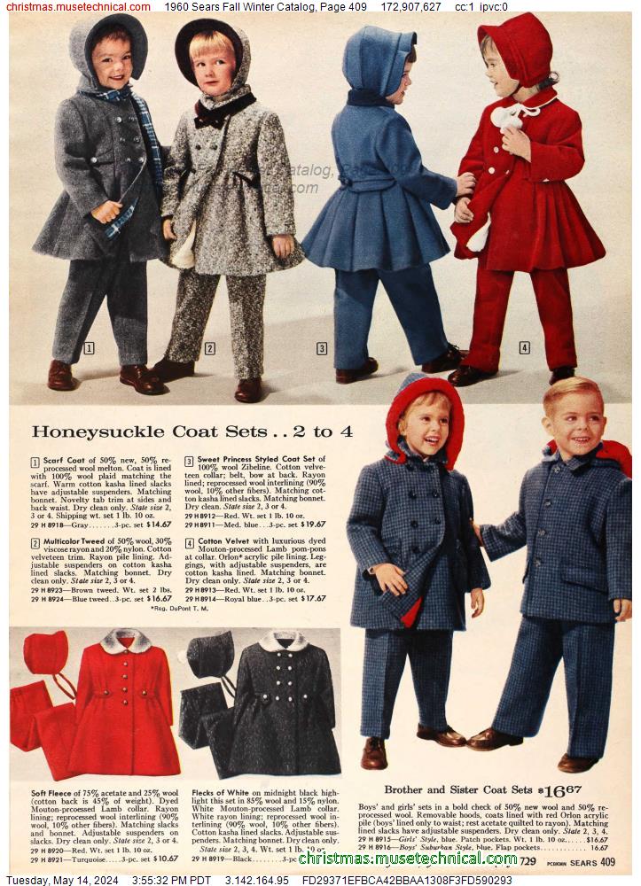 1960 Sears Fall Winter Catalog, Page 409