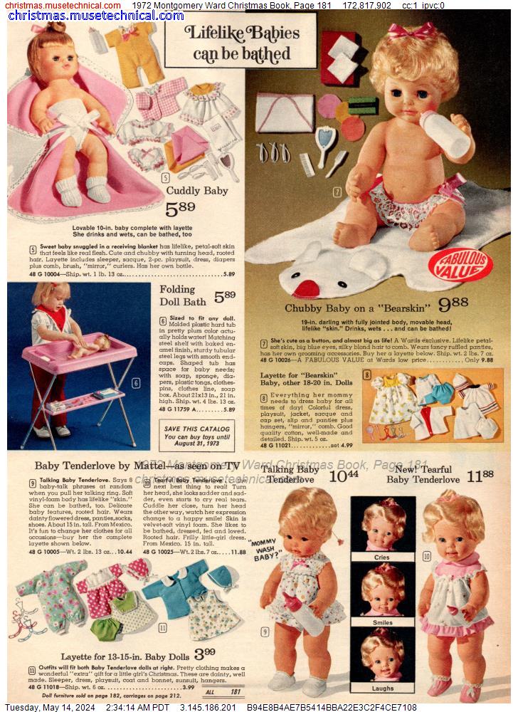 1972 Montgomery Ward Christmas Book, Page 181