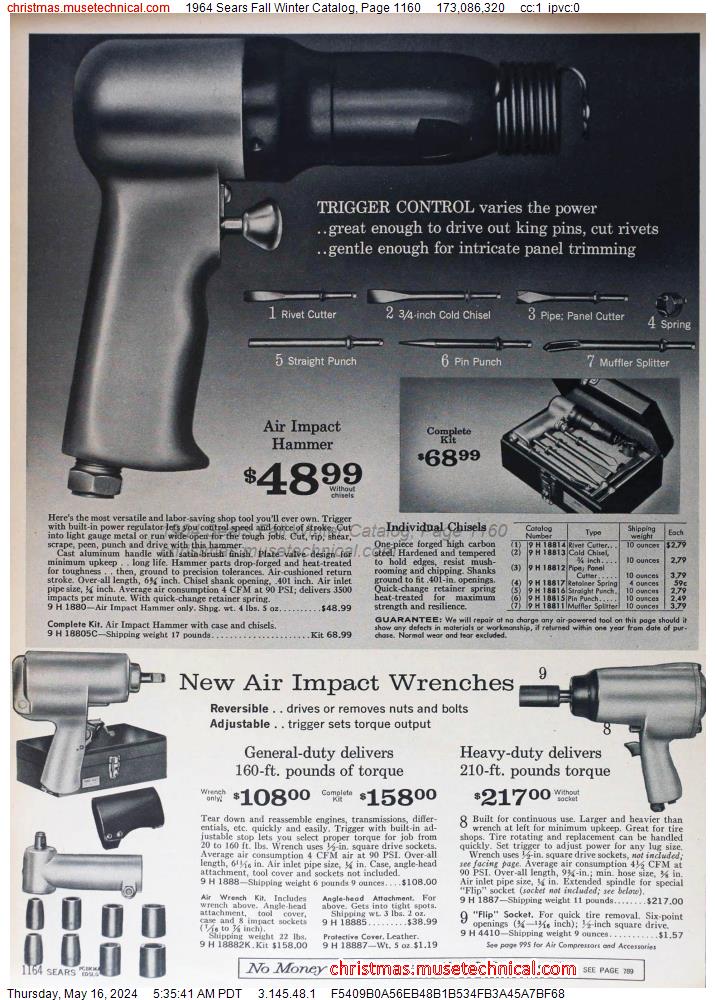 1964 Sears Fall Winter Catalog, Page 1160