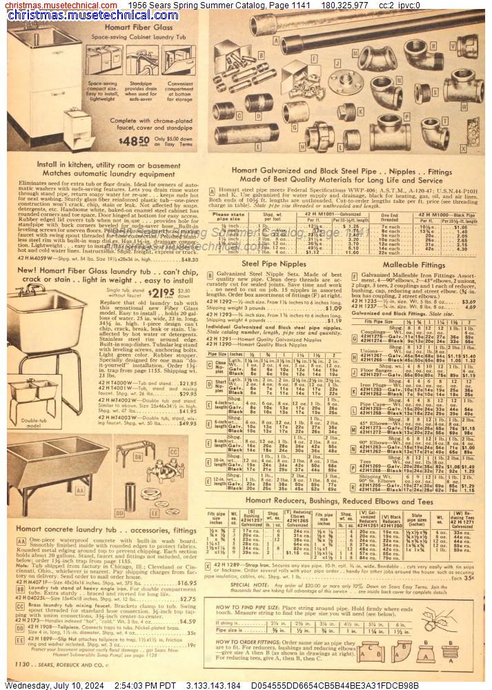 1956 Sears Spring Summer Catalog, Page 1141