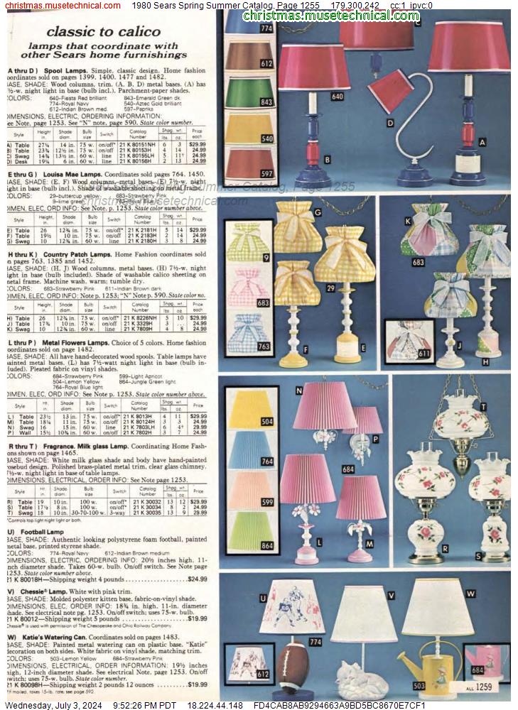 1980 Sears Spring Summer Catalog, Page 1255