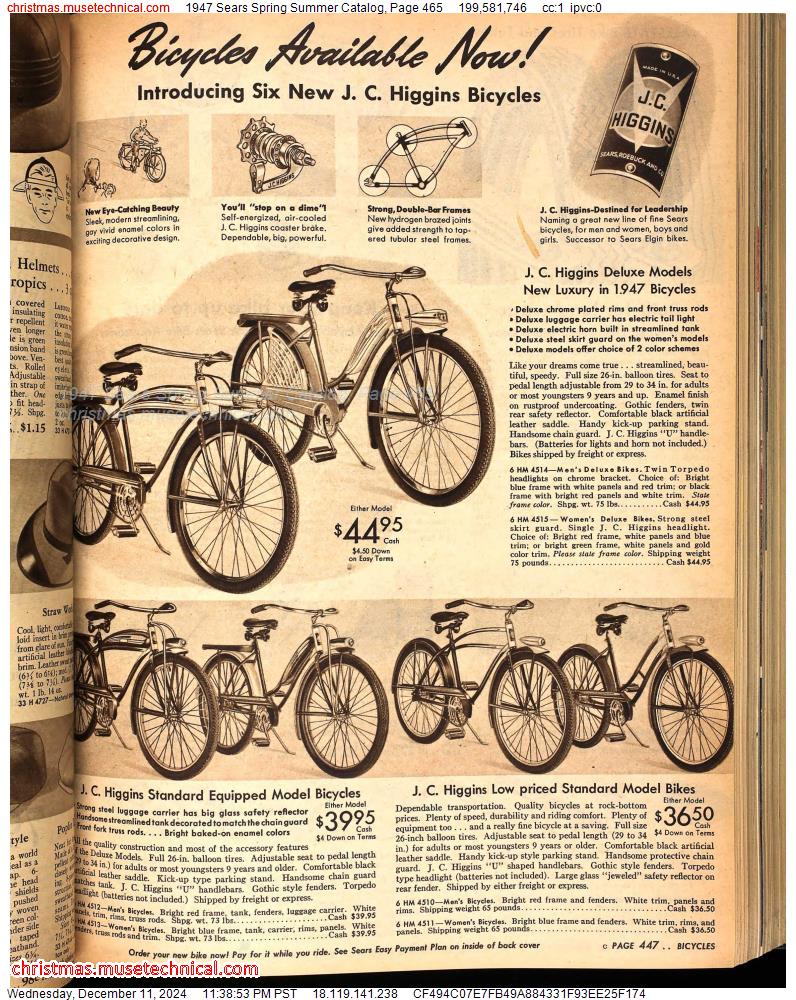 1947 Sears Spring Summer Catalog, Page 465