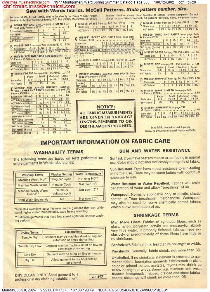 1977 Montgomery Ward Spring Summer Catalog, Page 503