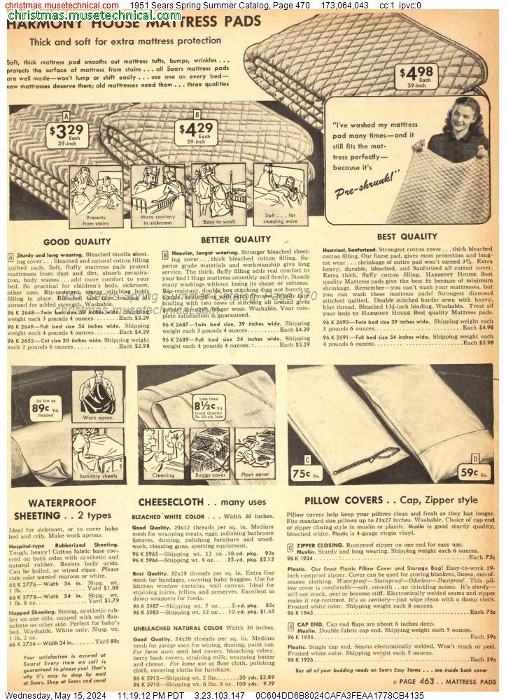 1951 Sears Spring Summer Catalog, Page 470