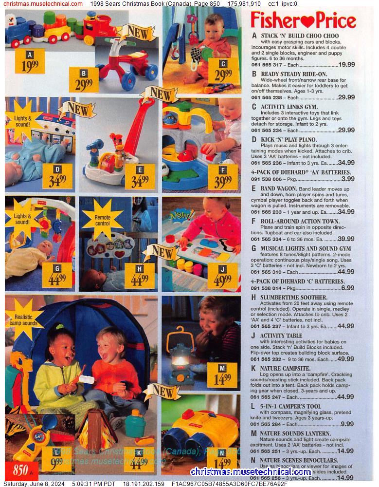 1998 Sears Christmas Book (Canada), Page 850