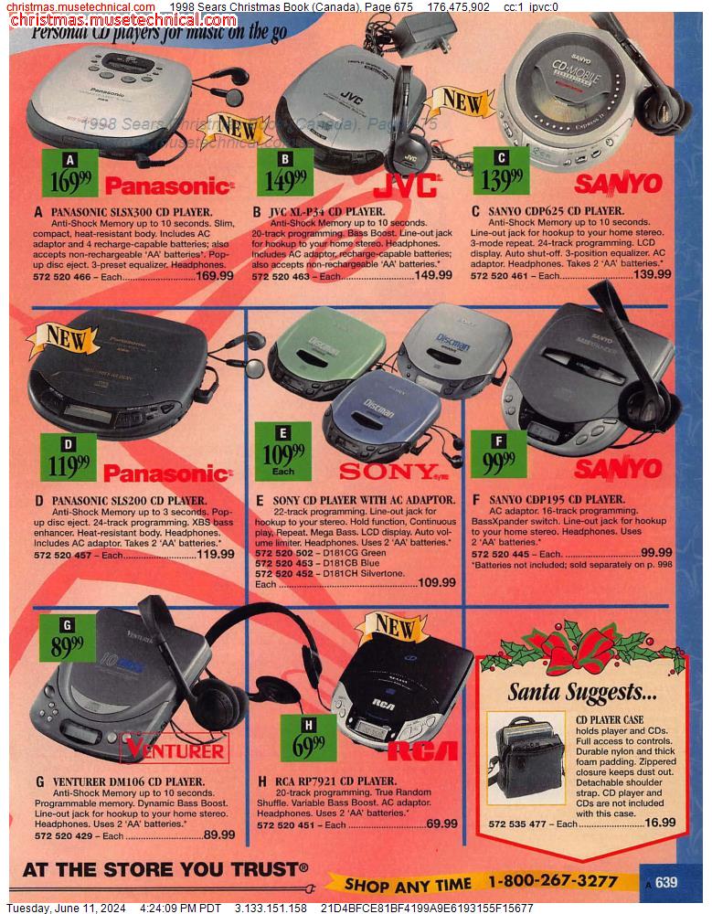1998 Sears Christmas Book (Canada), Page 675