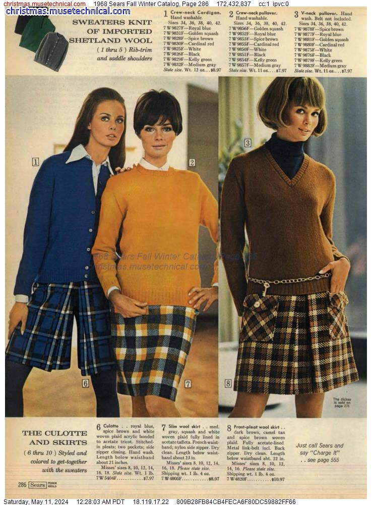 1968 Sears Fall Winter Catalog, Page 286