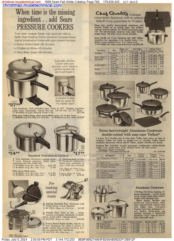 1968 Sears Fall Winter Catalog, Page 768