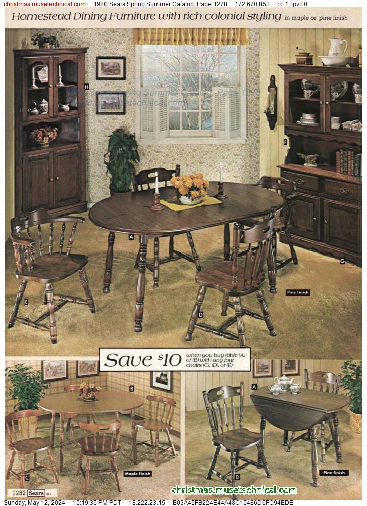 1980 Sears Spring Summer Catalog, Page 1278