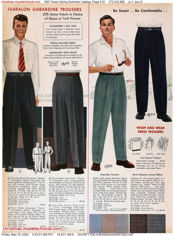 1957 Sears Spring Summer Catalog, Page 519