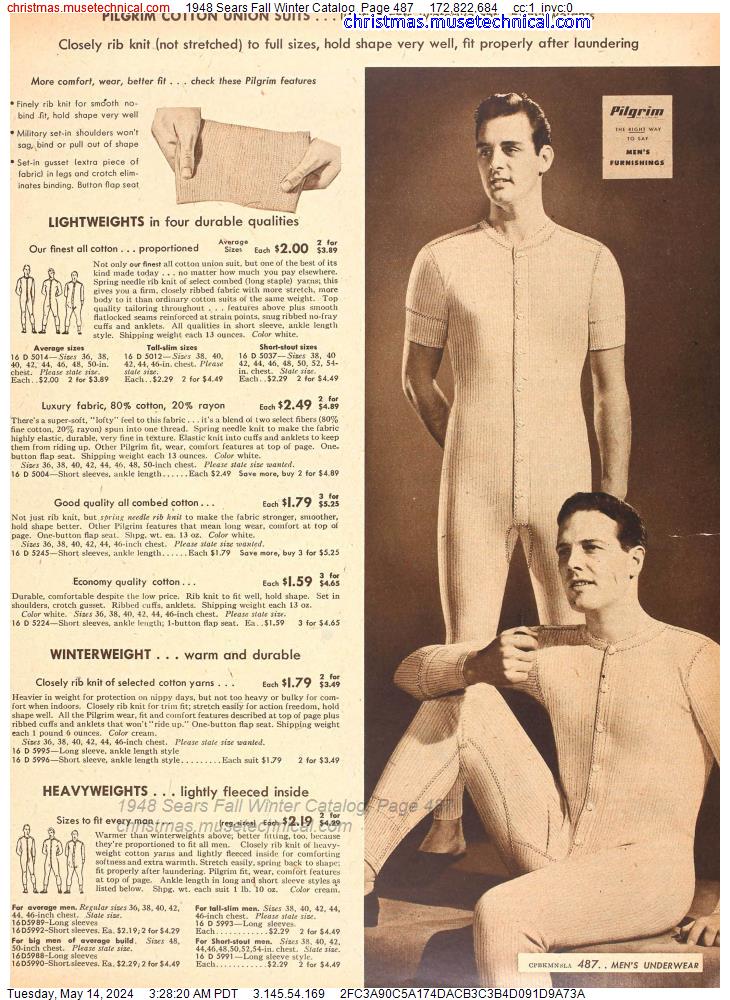 1948 Sears Fall Winter Catalog, Page 487