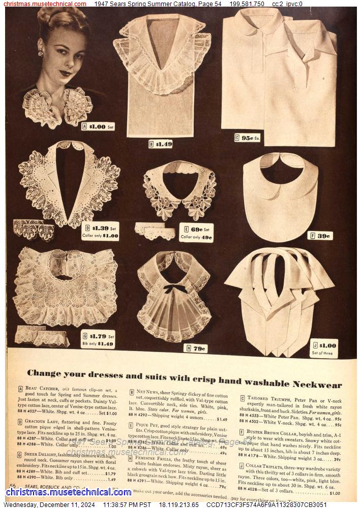 1947 Sears Spring Summer Catalog, Page 54