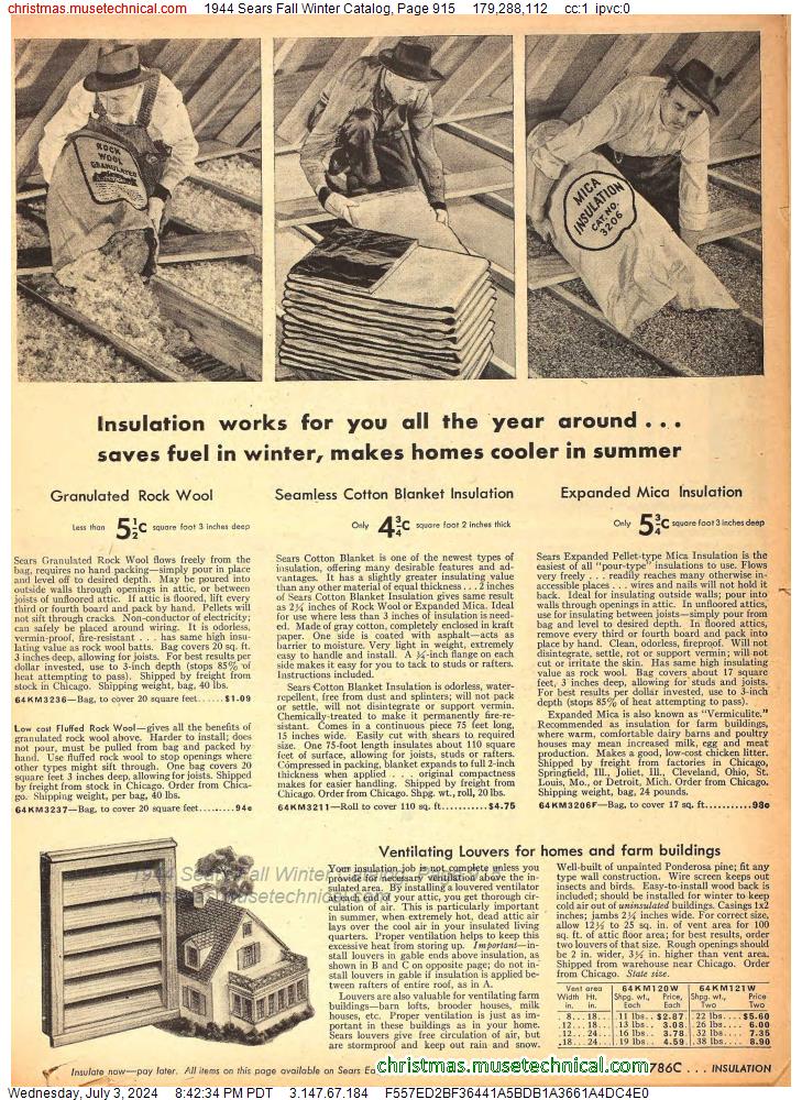 1944 Sears Fall Winter Catalog, Page 915