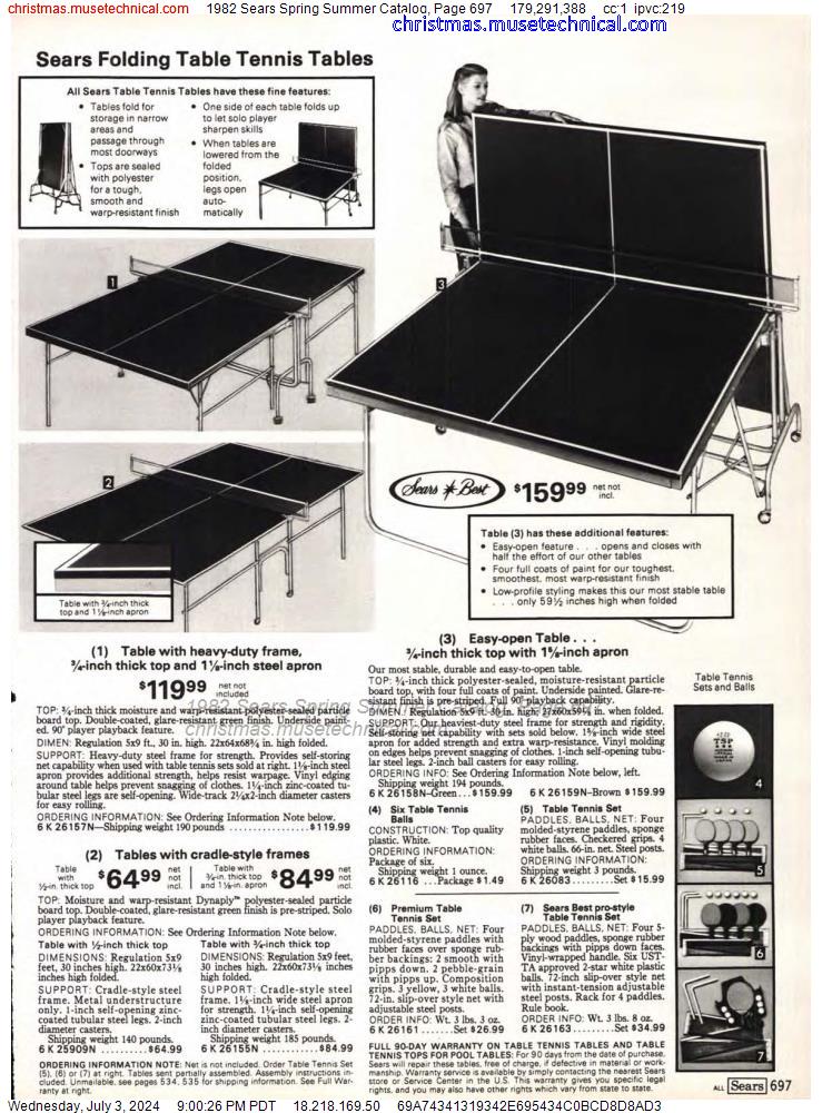 1982 Sears Spring Summer Catalog, Page 697