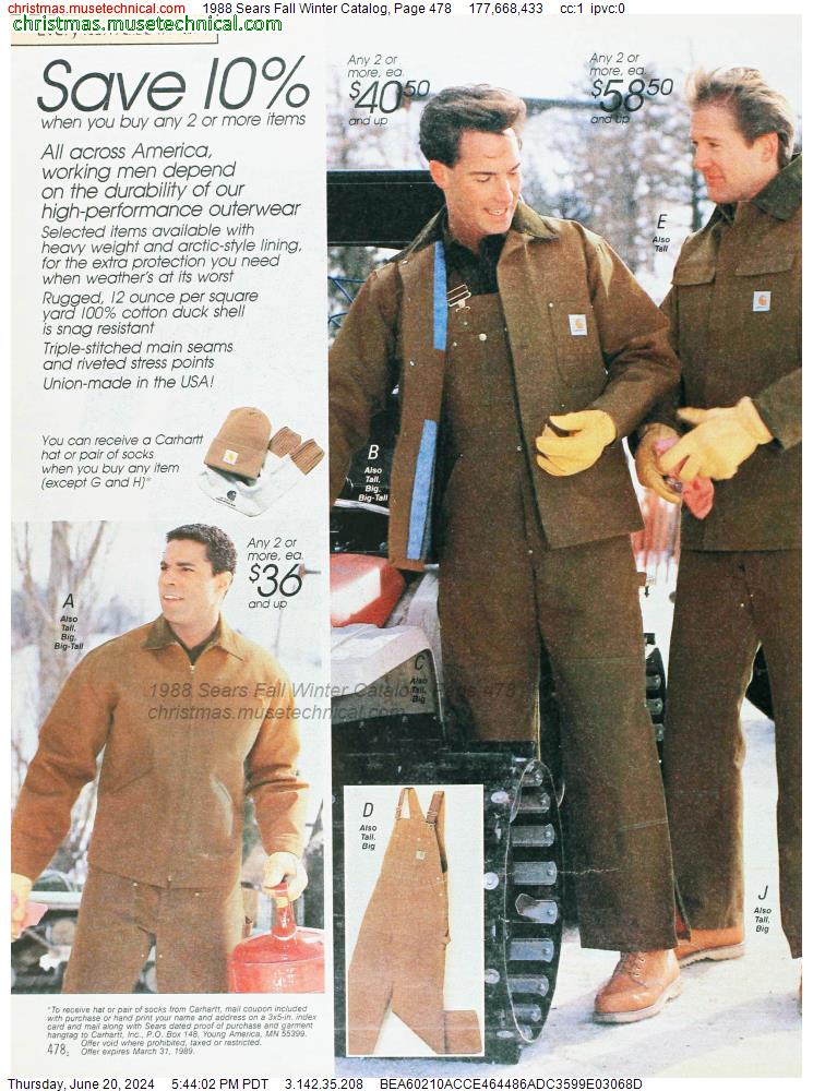 1988 Sears Fall Winter Catalog, Page 478