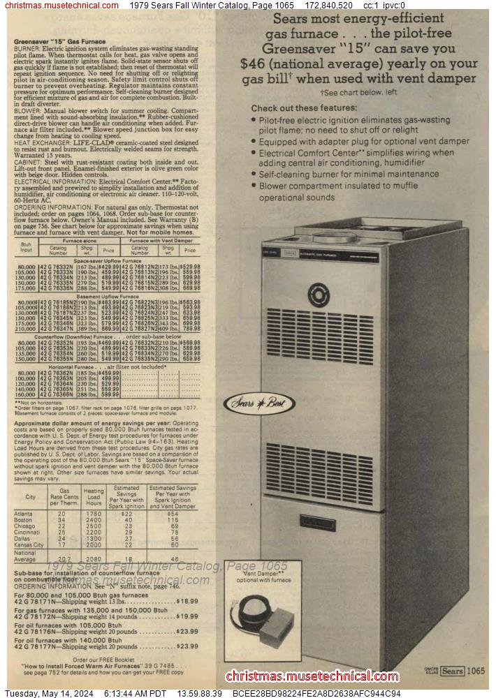 1979 Sears Fall Winter Catalog, Page 1065