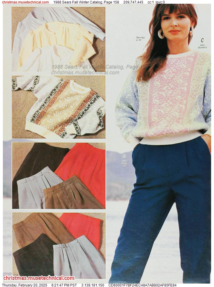 1988 Sears Fall Winter Catalog, Page 158