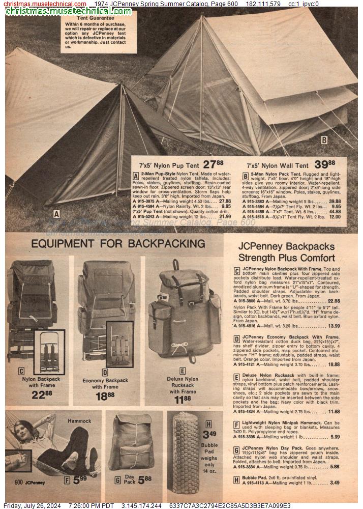 1974 JCPenney Spring Summer Catalog, Page 600