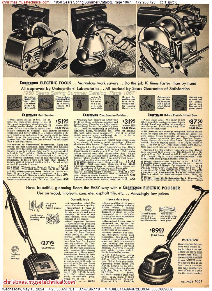 1950 Sears Spring Summer Catalog, Page 1067