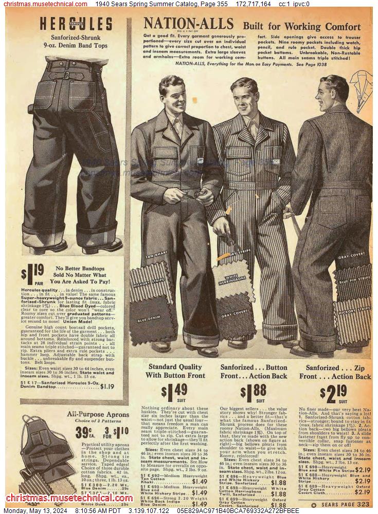 1940 Sears Spring Summer Catalog, Page 355