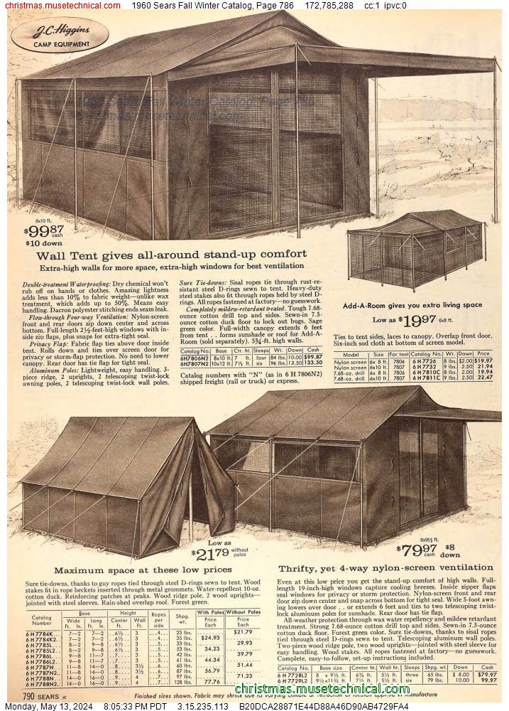 1960 Sears Fall Winter Catalog, Page 786