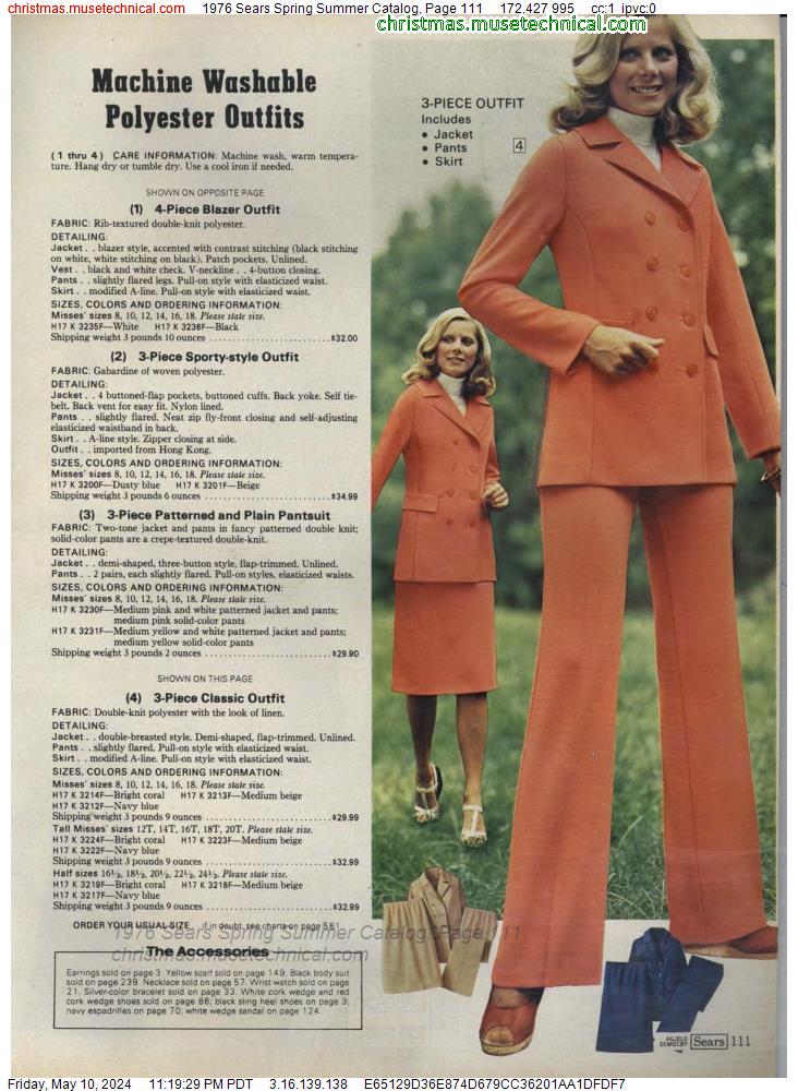 1976 Sears Spring Summer Catalog, Page 111