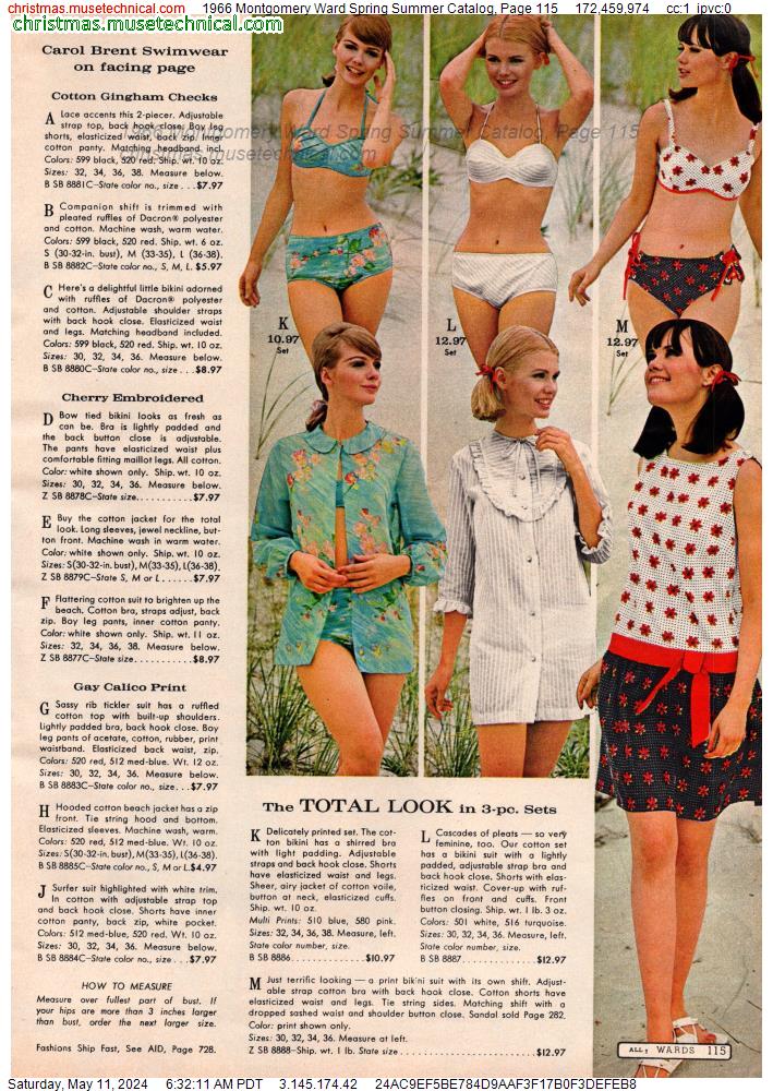 1966 Montgomery Ward Spring Summer Catalog, Page 115