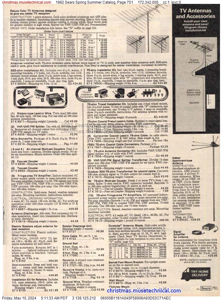 1982 Sears Spring Summer Catalog, Page 751