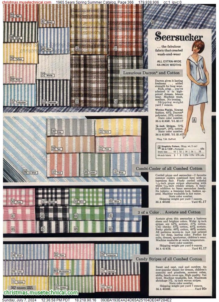 1965 Sears Spring Summer Catalog, Page 366
