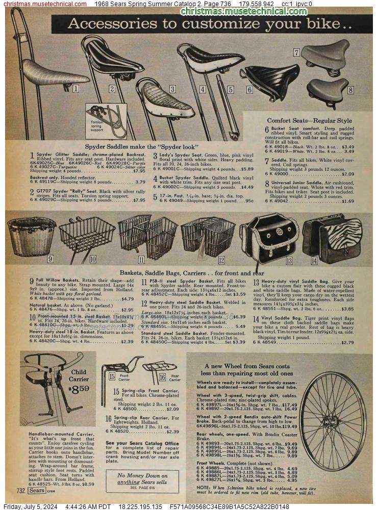 1968 Sears Spring Summer Catalog 2, Page 736